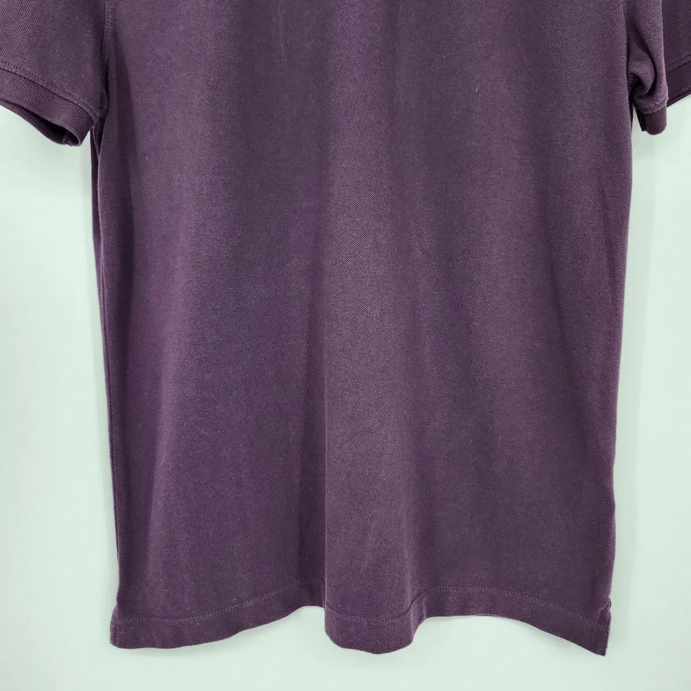 Banana Republic Mens Core Temp Polo‎ Size M Deep Purple Preppy Casual Everyday